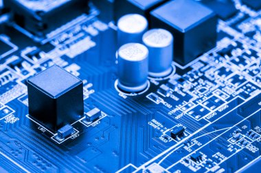 Abstract, elektronik devreler anakart bilgisayar teknoloji arka plan üzerinde yakın çekim. (mantık kurulu, cpu anakart, ana masa, sistem kartına, mobo)