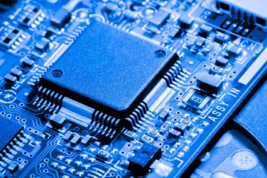 Abstract, elektronik devreler anakart bilgisayar teknoloji arka plan üzerinde yakın çekim. (mantık kurulu, cpu anakart, ana masa, sistem kartına, mobo)
