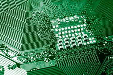 Abstract, elektronik devreler anakart bilgisayar teknoloji arka plan üzerinde yakın çekim. (mantık kurulu, cpu anakart, ana masa, sistem kartına, mobo)