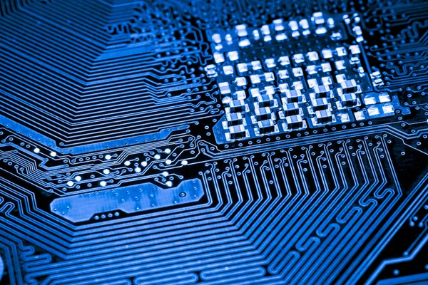 Abstract Close Van Elektronische Mainboard Achtergrond Van Computer Printplaat Cpu — Stockfoto