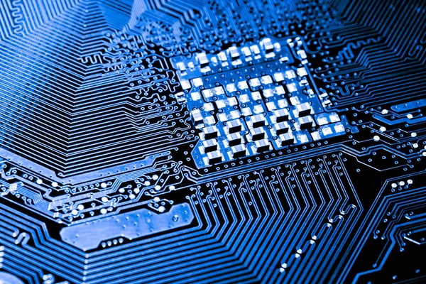 Abstract Close Van Elektronische Mainboard Achtergrond Van Computer Printplaat Cpu — Stockfoto