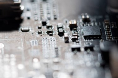 Abstract, Mainboard elektronik bilgisayar arka planı kapat. (mantık kurulu, cpu anakart, ana masa, sistem kartına, mobo)
