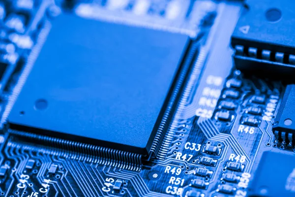 Abstract Close Van Elektronische Mainboard Achtergrond Van Computer Printplaat Cpu — Stockfoto