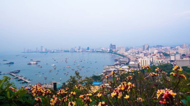En güzel bakış açısı Pattaya Beach Pattaya City Chonburi, Thailand.
