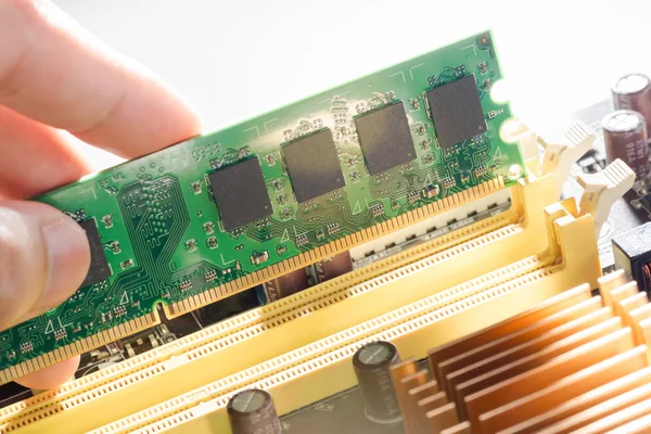 Abstract Close Van Elektronische Mainboard Achtergrond Van Computer Printplaat Cpu — Stockfoto