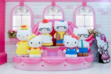 Jeju, Güney Kore-Eylül 27,2016: Hello Kitty Island Müzesi, Jeju kafede