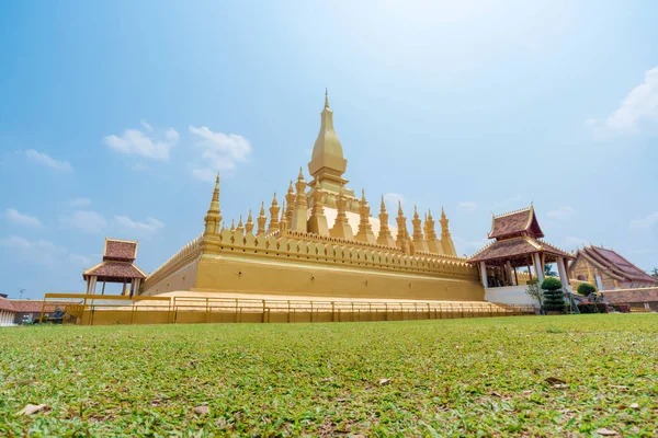 Hermosa Arquitectura Templo Pha Luang Vientiane Laos — Foto de Stock