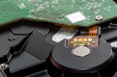 sabit diskini elektronik bilgisayar arka plan yakın çekim.