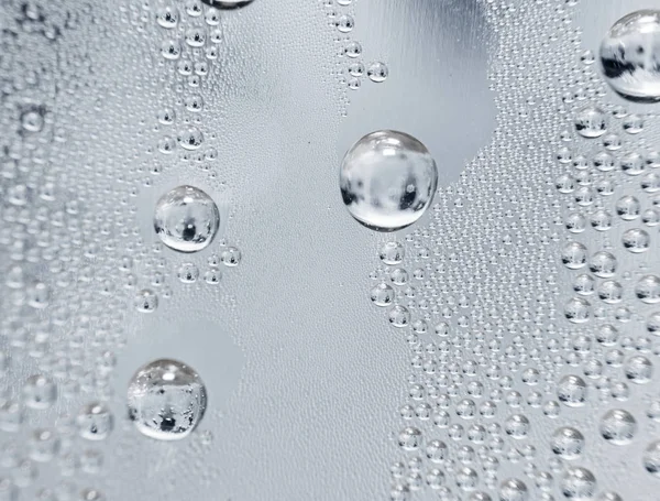 Water Droplets Glass Background — Stock Photo, Image