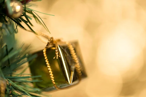 Soyut Bulanık Noel Ağacı Bokeh Arkaplanı — Stok fotoğraf