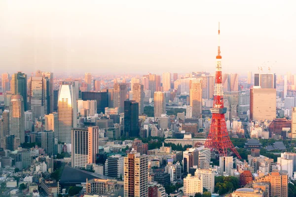 Mirador Más Hermoso Torre Tokio Atardecer Ciudad Tokyo Japón —  Fotos de Stock