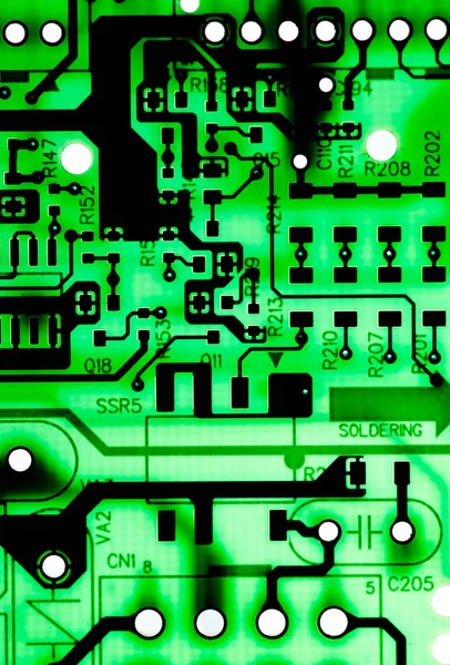 Abstract Close Van Elektronische Mainboard Achtergrond Van Computer Printplaat Cpu — Stockfoto