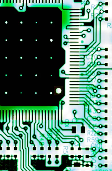 Absztrakt Közeli Ból Mainboard Elektronikus Háttér Logikai Tábla Cpu Alaplap — Stock Fotó