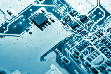 Özet olarak, anakart elektronik arkaplanı kapat. (mantık kartı, Cpu ana kartı, devre, sistem kartı, mobo)