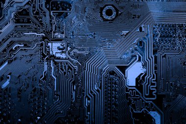 Özet olarak, anakart elektronik arkaplanı kapat. (mantık kartı, Cpu ana kartı, devre, sistem kartı, mobo)
