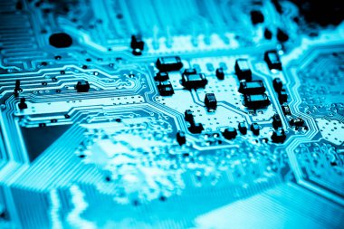 Özet olarak, anakart elektronik arkaplanı kapat. (mantık kartı, Cpu ana kartı, devre, sistem kartı, mobo)