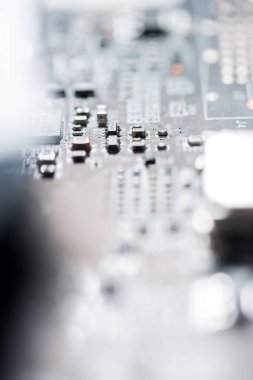 Özet olarak, anakart elektronik arkaplanı kapat. (mantık kartı, Cpu ana kartı, devre, sistem kartı, mobo)