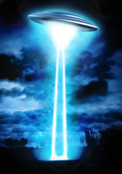 UFO-éjszaka elrablását — Stock Fotó