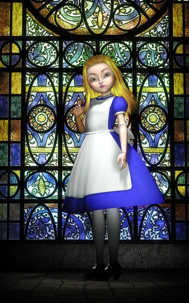 Alice in wonderland doll — Stock Photo, Image