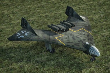 Arado E555 bombardıman uçak Alman 3d render illüstrasyon
