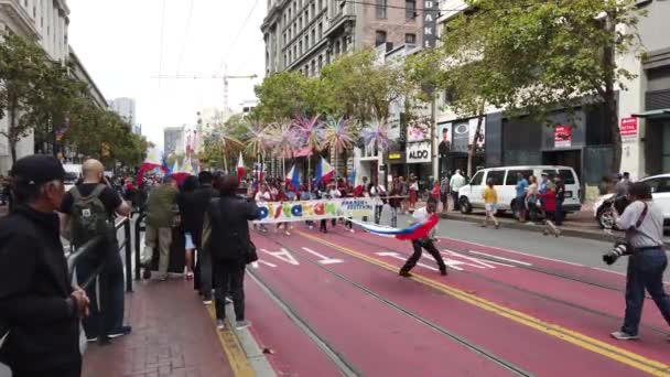 San Francisco Usa Srpen 2019 Výroční Průvod Festival Pistahan San — Stock video