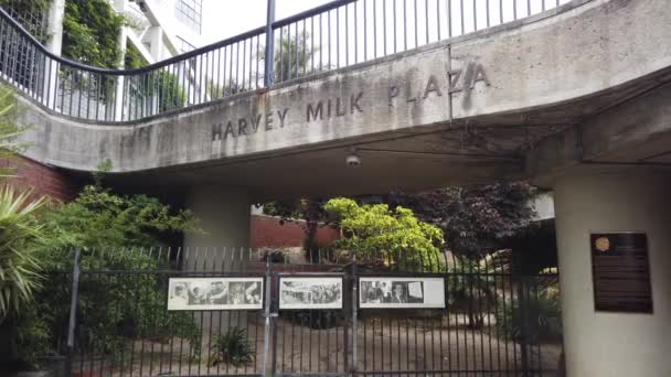 San Francisco Usa Sierpień 2019 Wejście Stacji Metra Harvey Milk — Wideo stockowe