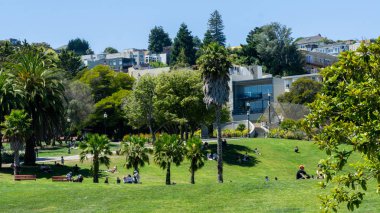 San Francisco, USA - August 2019: Dolores park in Mission district San Francisco on a Summer Day