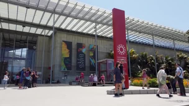 São Francisco Eua Agosto 2019 Entrada Principal California Academy Sciences — Vídeo de Stock