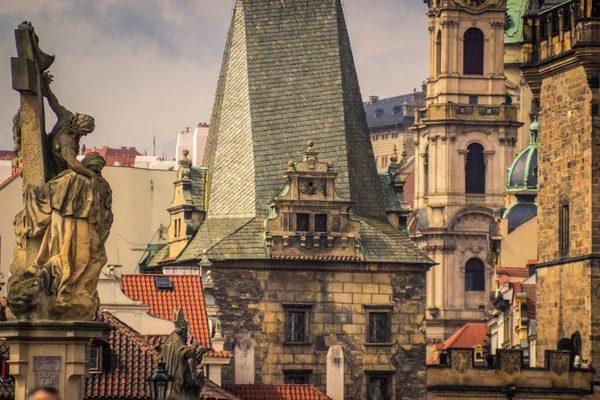 Prague paysage de vieille architecture — Photo