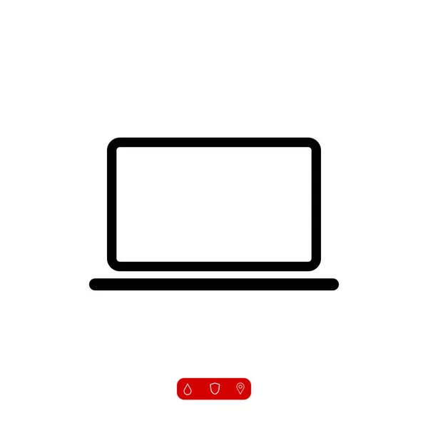 Icona del computer portatile, vettore — Foto Stock