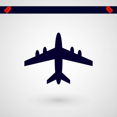 uçak simge vektör