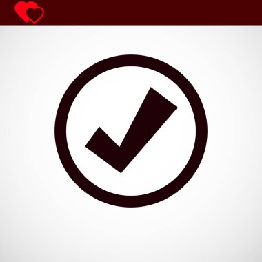 simgeler onaylamak, vektör