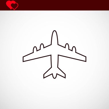 uçak simge vektör