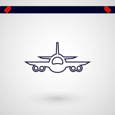 uçak simge vektör