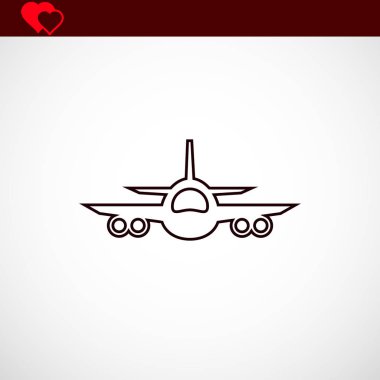 uçak simge vektör