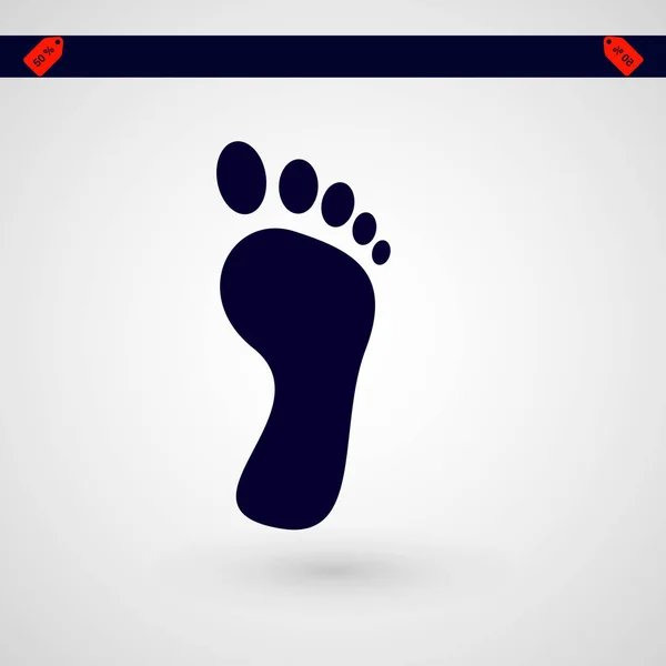 Foot icon vector — Stock Vector