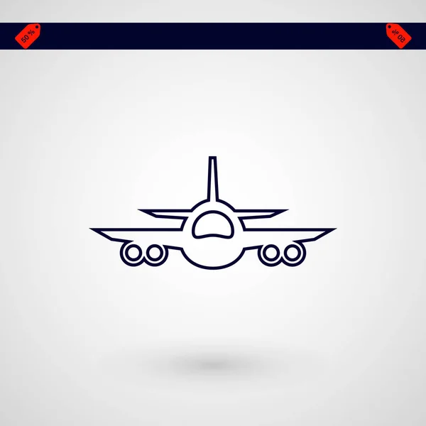 Vecteur icône d'aéronef — Image vectorielle