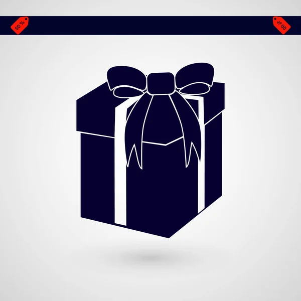 Gift icon, vector — Stock Vector