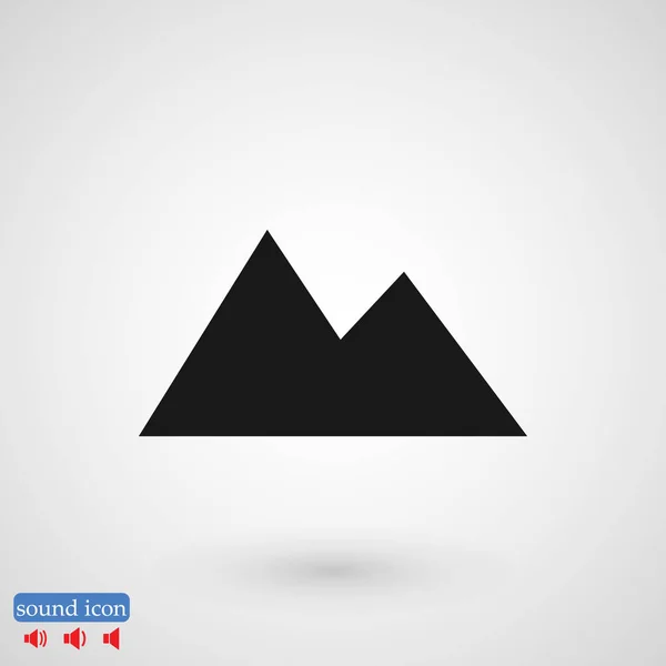 Mountain icon, vector — Stock Vector