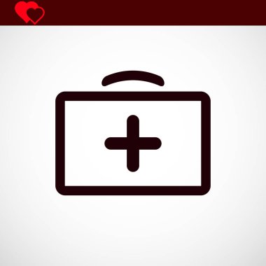 ilk yardım çantası simgesini