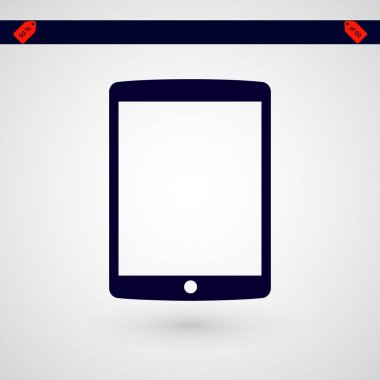 Modern dijital tablet pc simgesi