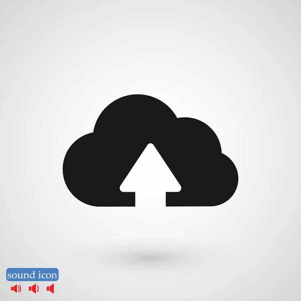 Cloud upload obrázku ikony — Stockový vektor