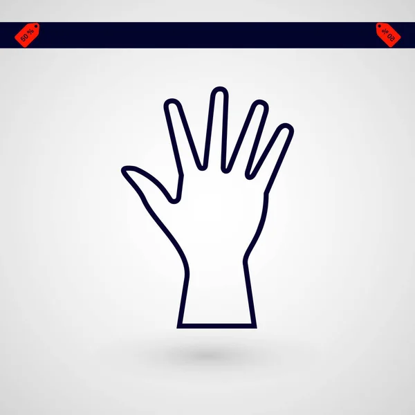 Hand pictogram vector — Stockvector