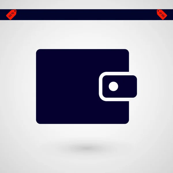 Icône de portefeuille, vecteur — Image vectorielle
