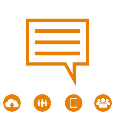 konuşma balonları simgesi