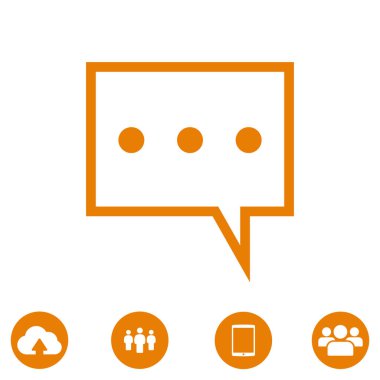 konuşma balonları simgesi