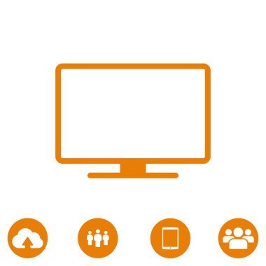 Monitör simgesini, vektör