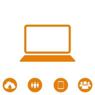 Dizüstü bilgisayar kutsal kişilerin resmi, vektör