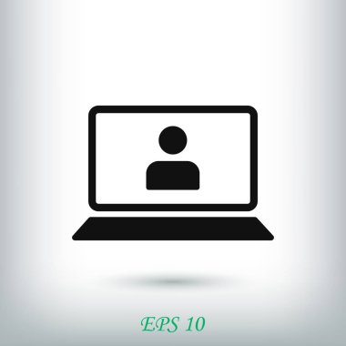 Dizüstü bilgisayar kutsal kişilerin resmi, vektör