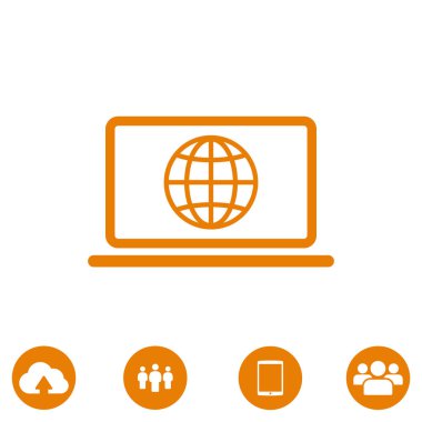 Dizüstü bilgisayar kutsal kişilerin resmi, vektör